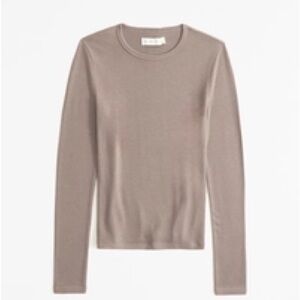 Abercrombie Long-Sleeve Cozy Cloud Knit Tuckable Crew Top